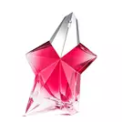 Pink star-shaped Angel Nova Mugler perfume bottle with silver cap on a light gray background