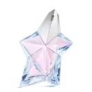 Mugler Angel Eau de Toilette in delicate light blue transparent star-shaped bottle on white background
